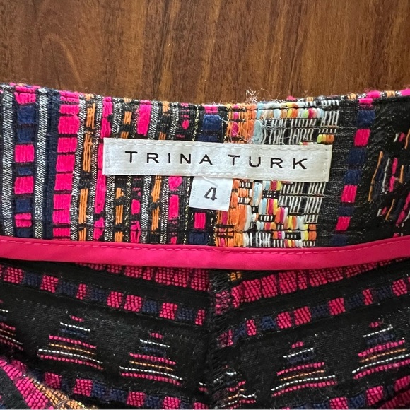 Trina Turk Multicolor Tweed Fringe Pockets Corbin Baja Shorts size 4 - Picture 4 of 7